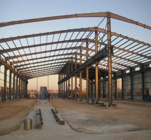 Quality Q235 / Q345 Steel Structure Workshop Building Welded H Steel Beam Fire Resistance wholesale