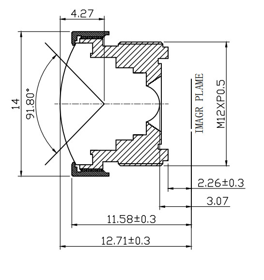 F2.4 Reverse Camera Lens VGA Intelligent Auxiliary Drive