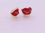 Rose Red Plated lips Shape Perfume Bottle Caps Anti corrosive