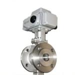 SUS316 Wafer Electric Regulating Ball Valve Stainless Steel Straight Through