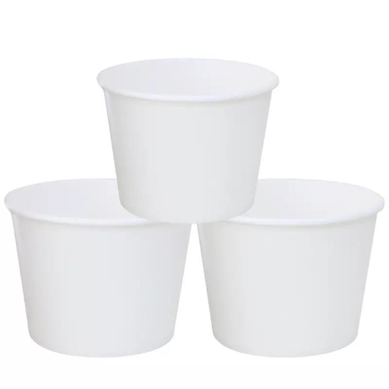 Disposable High Quality Factory Price Soup Container Liquid Resistant Single PE 23oz White Disposable Bowls