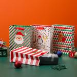 Custom Christmas Style Gift Packaging Card Paper Shopping Bag Logo and