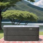 3-4 Persons Jacussii Outdoor Spa Hot Tub with LED Lights and Energy- Design
