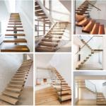 Indoor Or Outdoor Modern Floating Staircase With Customized Railings And Treads