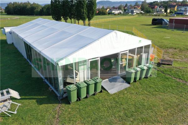 White Outdoor Event Tent 20 Meter Span For Festival Birthday Party Easy