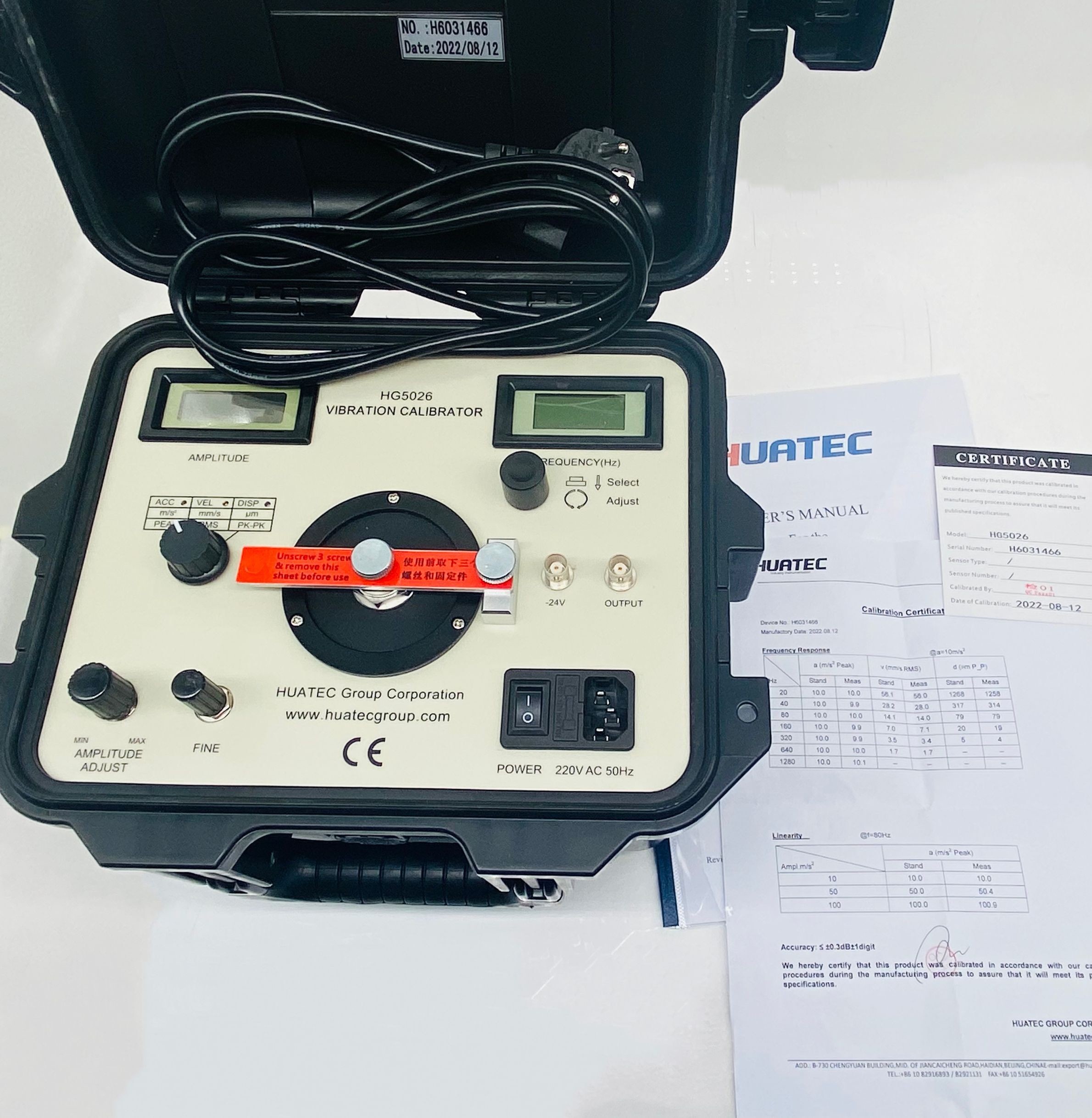 HG-5026 Vibration Accelerometer Velocity and proximity transducer Shaker Calibrator