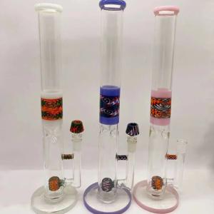 Quality 16.5 Inch Tall Honeycomb Large Glass Water Bongs With 18mm Bowl wholesale
