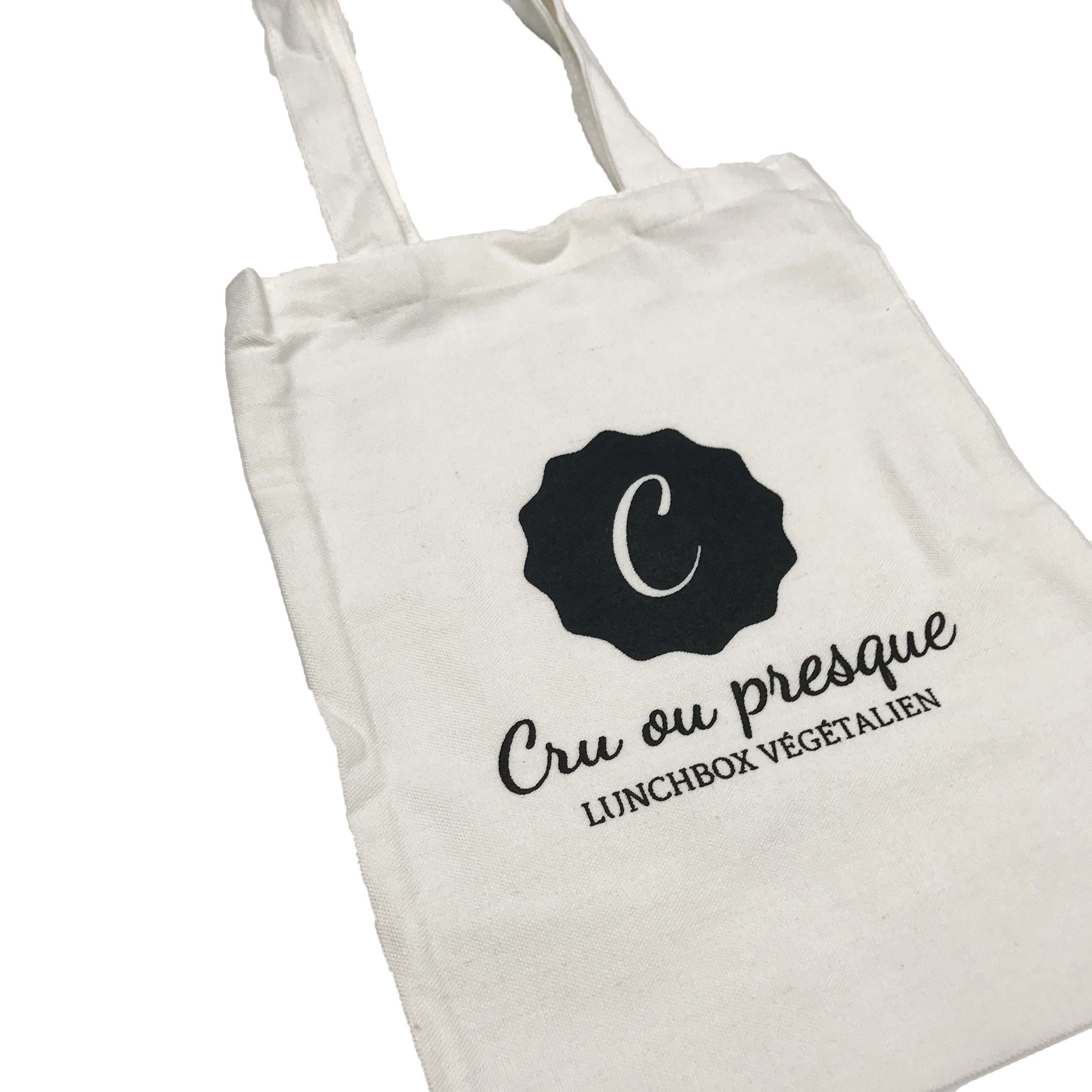 Screen Printing Plain Handle 8oz Canvas Tote Bag