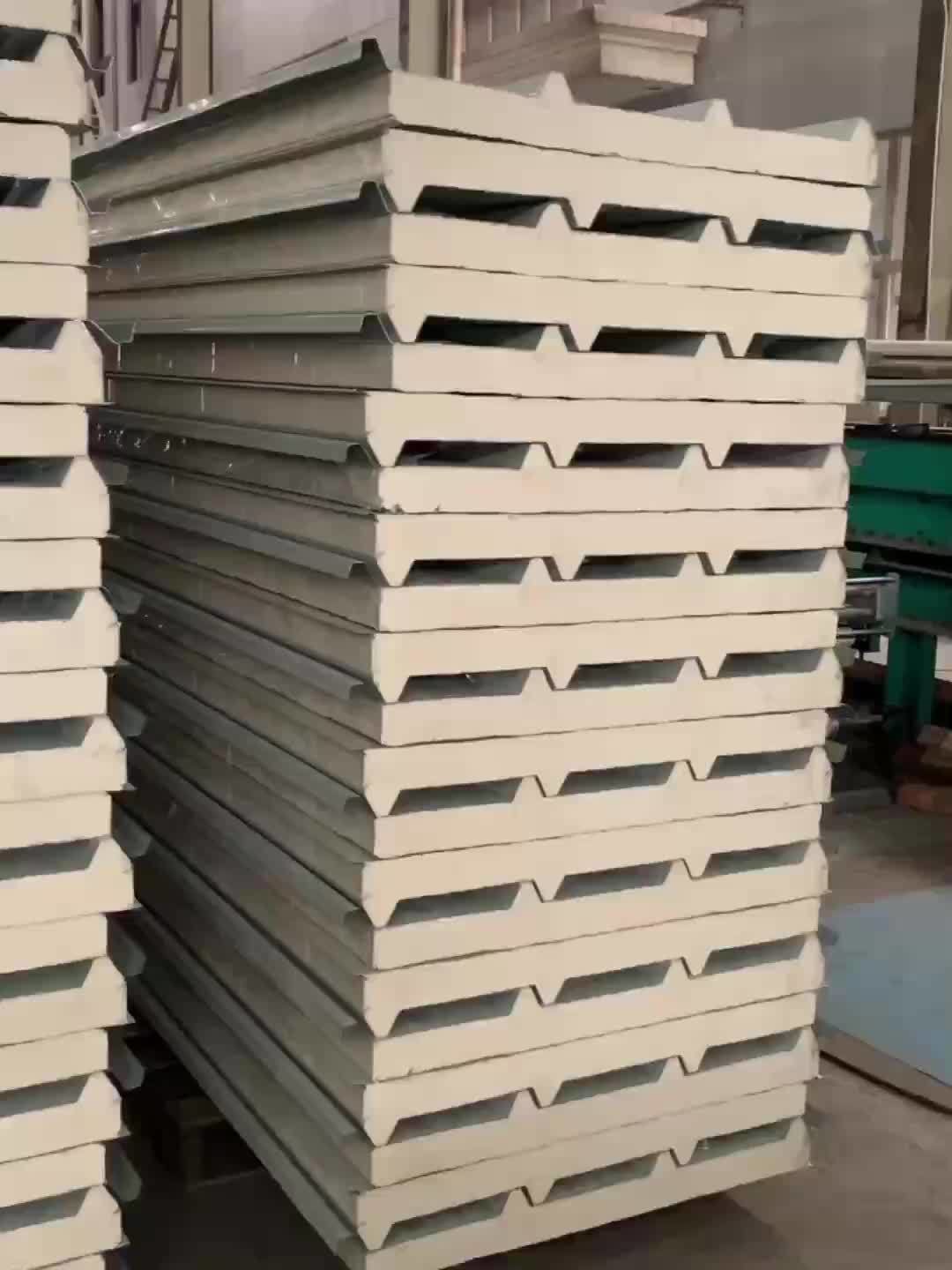 Waterproof PU Roof Panel Fire Rated Sandwich Panel For Cold Storage ISO9001