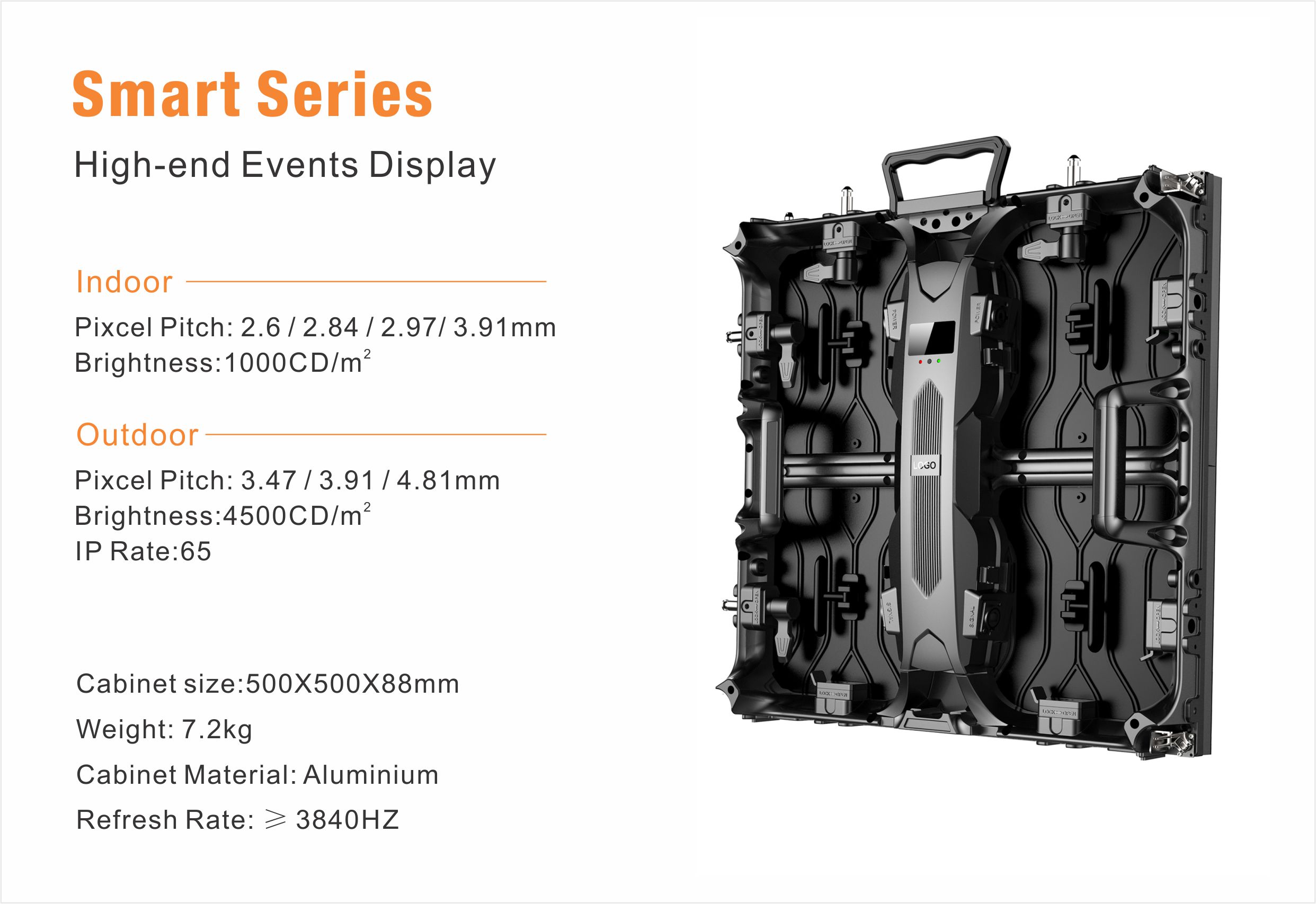 Stage Portable LED Display Panels P3.91mm LED Rental Display Screen For Events
