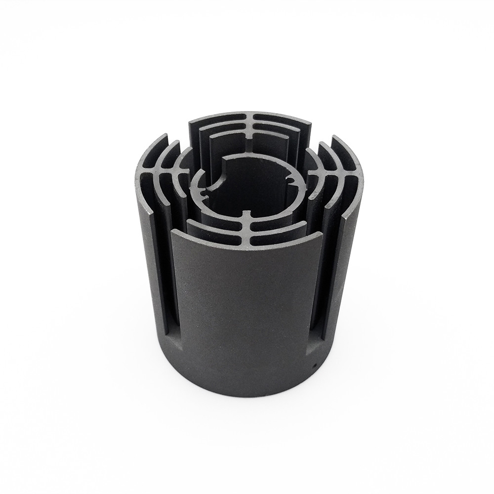 Round Cold Forging Heat Sink With Sand Blast And Anodizing Grey Surface Treatment