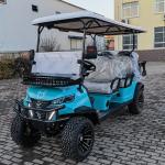 Luxury 4+2 Seater Blue Electric Off-Road Golf Cart Lithium Battery Equipped With