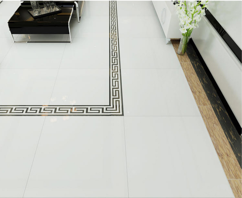 Interior Tiles in Plain Super Black Glazed 60*60mm Big Slab Tile for Hotel Bathroom