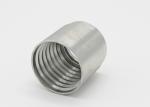 Silver / Golden Hydraulic Hose Fitting , Hydraulic Pipe Fittings Galvanized Zinc