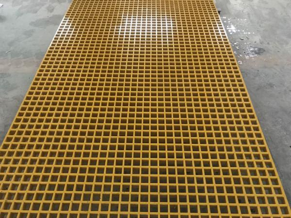 Cheap Mesh Molded Yellow Frp Grp Grating Textile Dyeing Anti Slip 38mm for sale