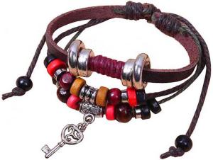 Quality Key Bracelet European and American hand-woven leather bracelet Bracelets wedding gifts wholesale