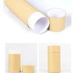 Custom Eco Friendly Carton Round Kraft Cylinder Box Empty Biodegradable