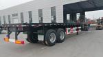 8t Grade 3 Axles 40FT Container Flatbed Semi Truck Trailer For Transporting