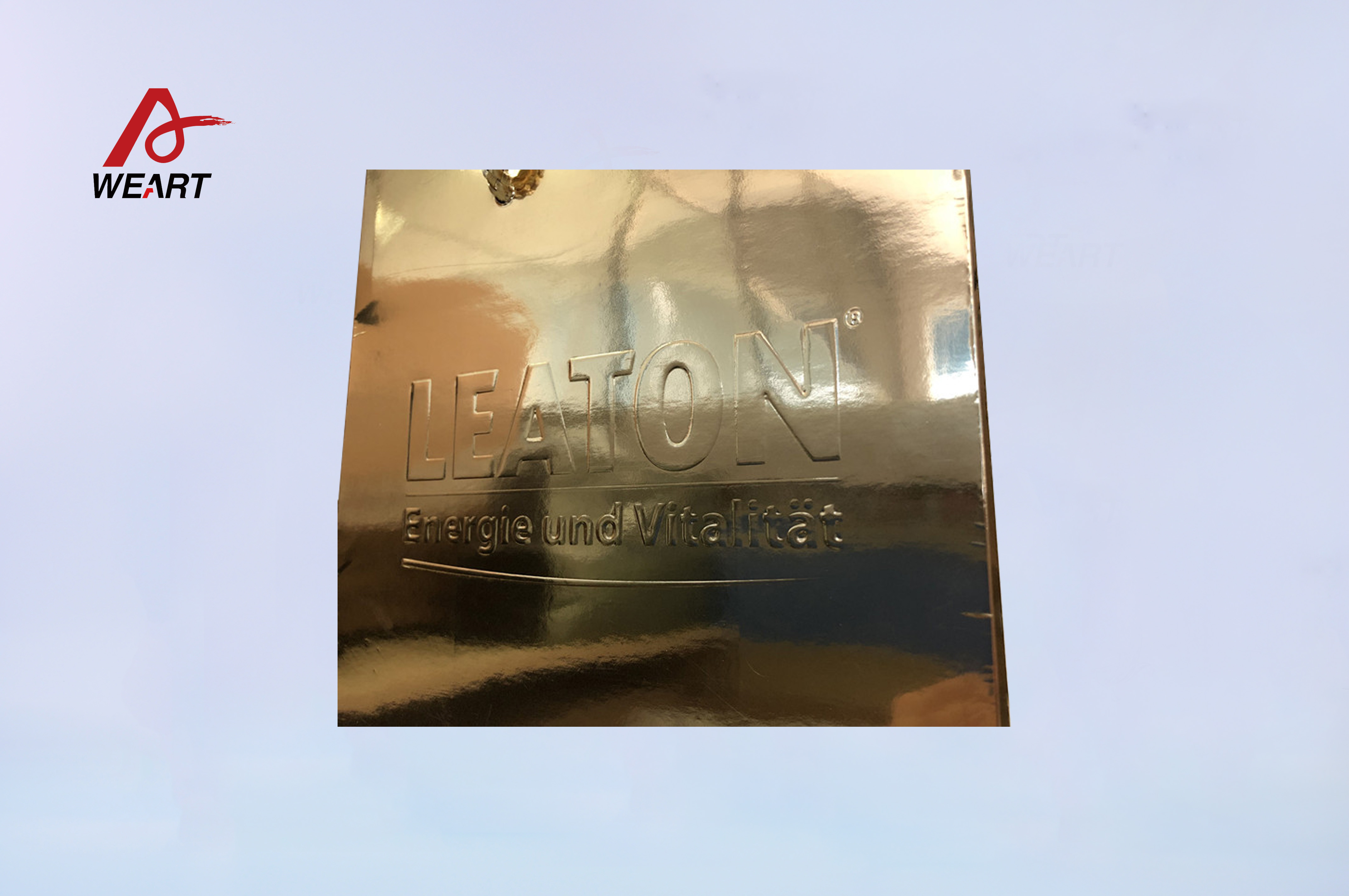 Customized Shiny Glod Lamination Paper Shopping Bags With Shiny Gold Handle