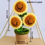 New Creative Luxury Handmade Crochet Knitting Plants Flowers Handicraft Home