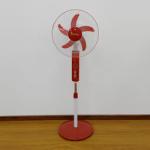 DC Rechargeable Solar Stand Fan With Emergency Led Lights And Solar Panels