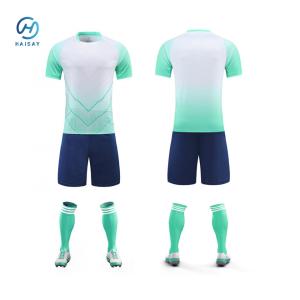 Quality Adult Size M Breathable Mesh Football Jersey Long Sleeve Moisture Control Vibrant Blue wholesale