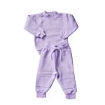 Unisex Kids 300gsm Fleece Cotton Sweatshirt Set Ribbed Neck Pullover Sweater