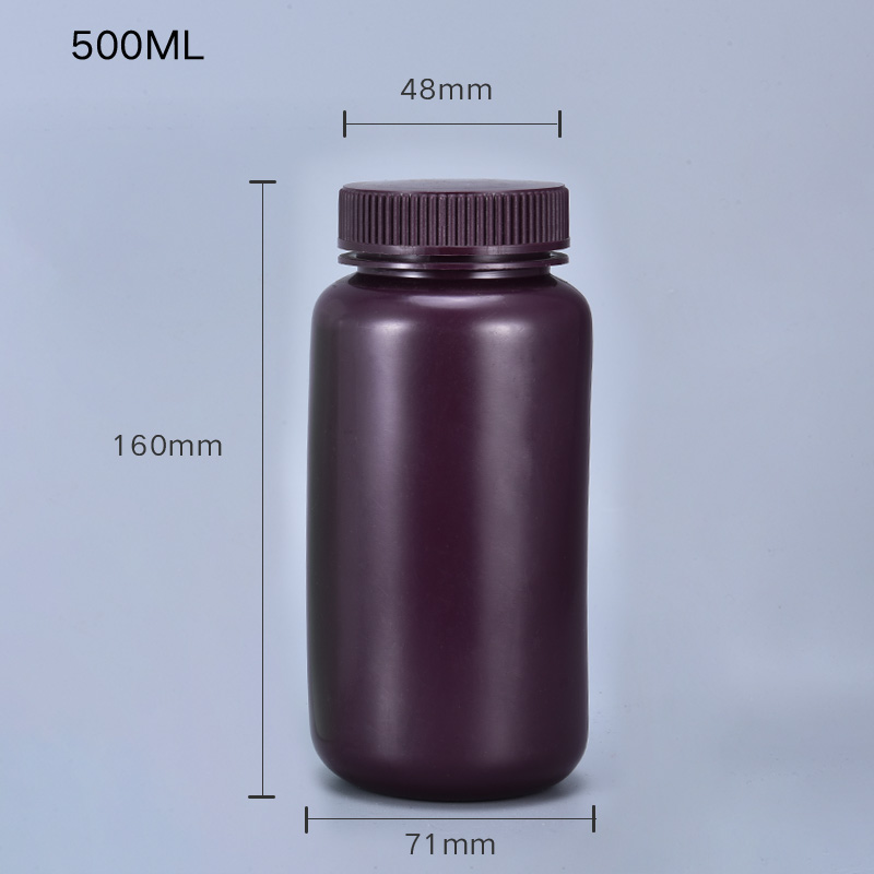 Plastic Screw Cap 100ml PP Brown Amber Reagent Bottle for Chemical Industry