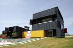 Residential Ready Made Container Homes 4 - 5 Pieces Glass Door With The Yards