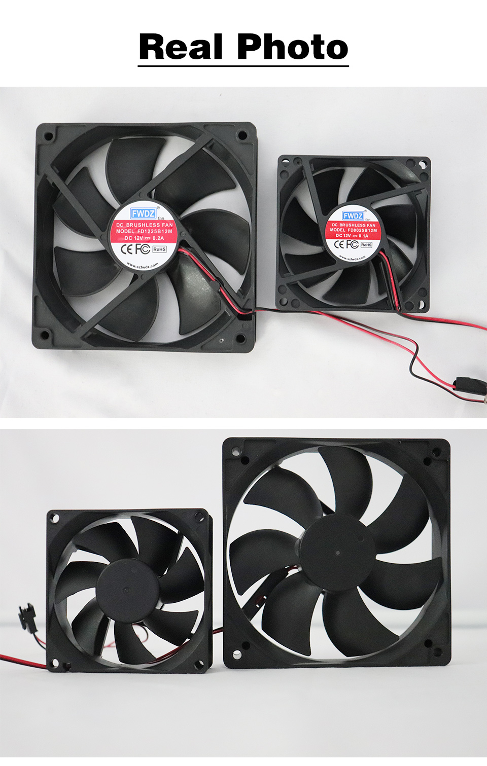 DC 12V Cooler Dc Brushless Fan 80mm Connerctor For Computer LED Chip