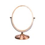 360d rotation Luxury Standing Cosmetic Mirror , Oval Gold Table Mirror With