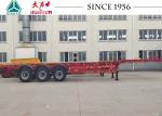 40 Foot Container Trailer , Tri Axle Skeletal Trailer For Cold Chain Transport
