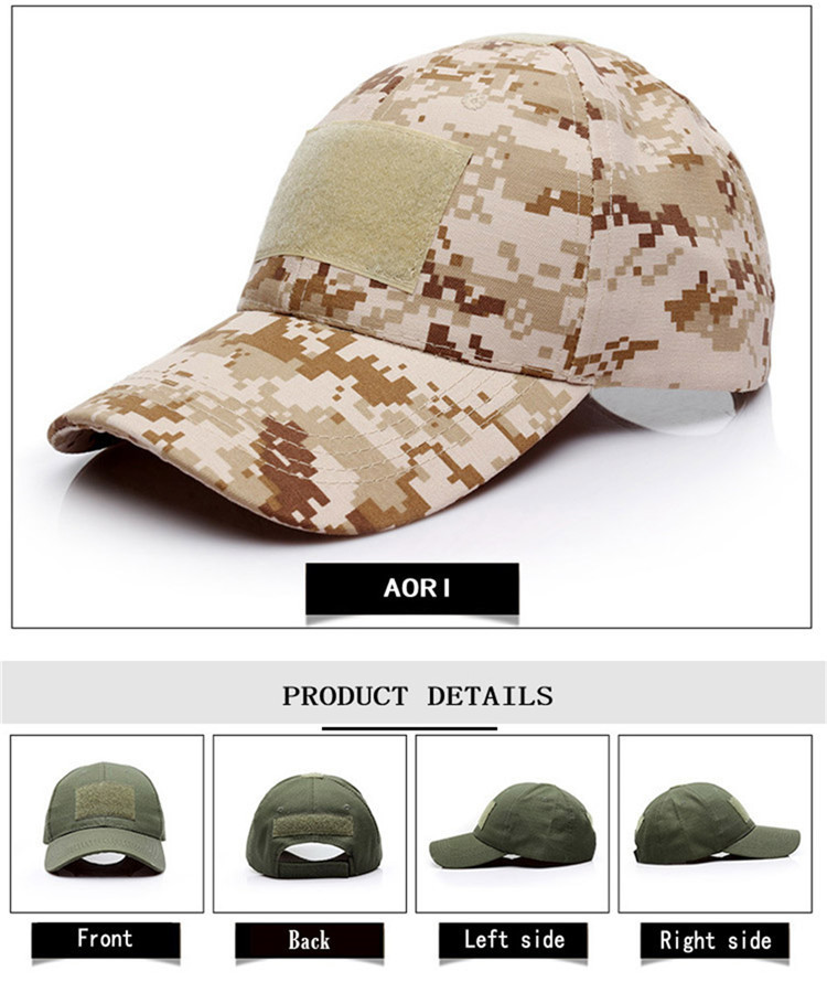 China Supplier OEM New Design Tactical Outdoor Custom Camo Baseball Cap and Hat
