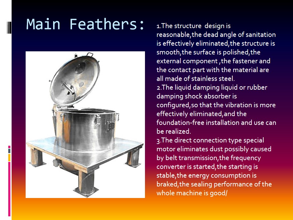 top discharging Professional explosion-proof sesame oil extraction with CE certificate laboratory centrifuge separator