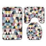 Fish Scale Bathroom Toilet Mat Set Non Slip 3 Piece Bath Mat
