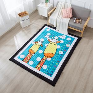 Quality Environmental cartoon desgin children crawl skid resistance quilted carpet wholesale