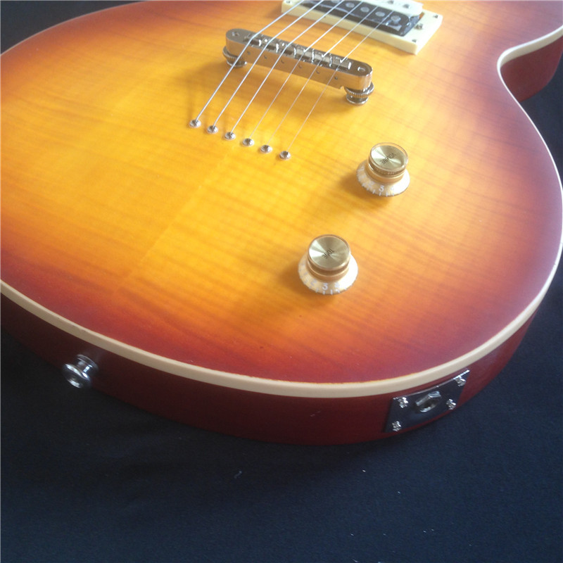 Hot sales LP blue electric guitar with silvery accessories