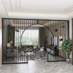 304 Stainless Steel Screen Partition Wall Hollowed Out Hotel Room Divider Screen