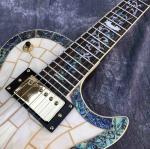 Custom Abalone Veneer top Electric Guitar Flower Inlays Gold Hardware