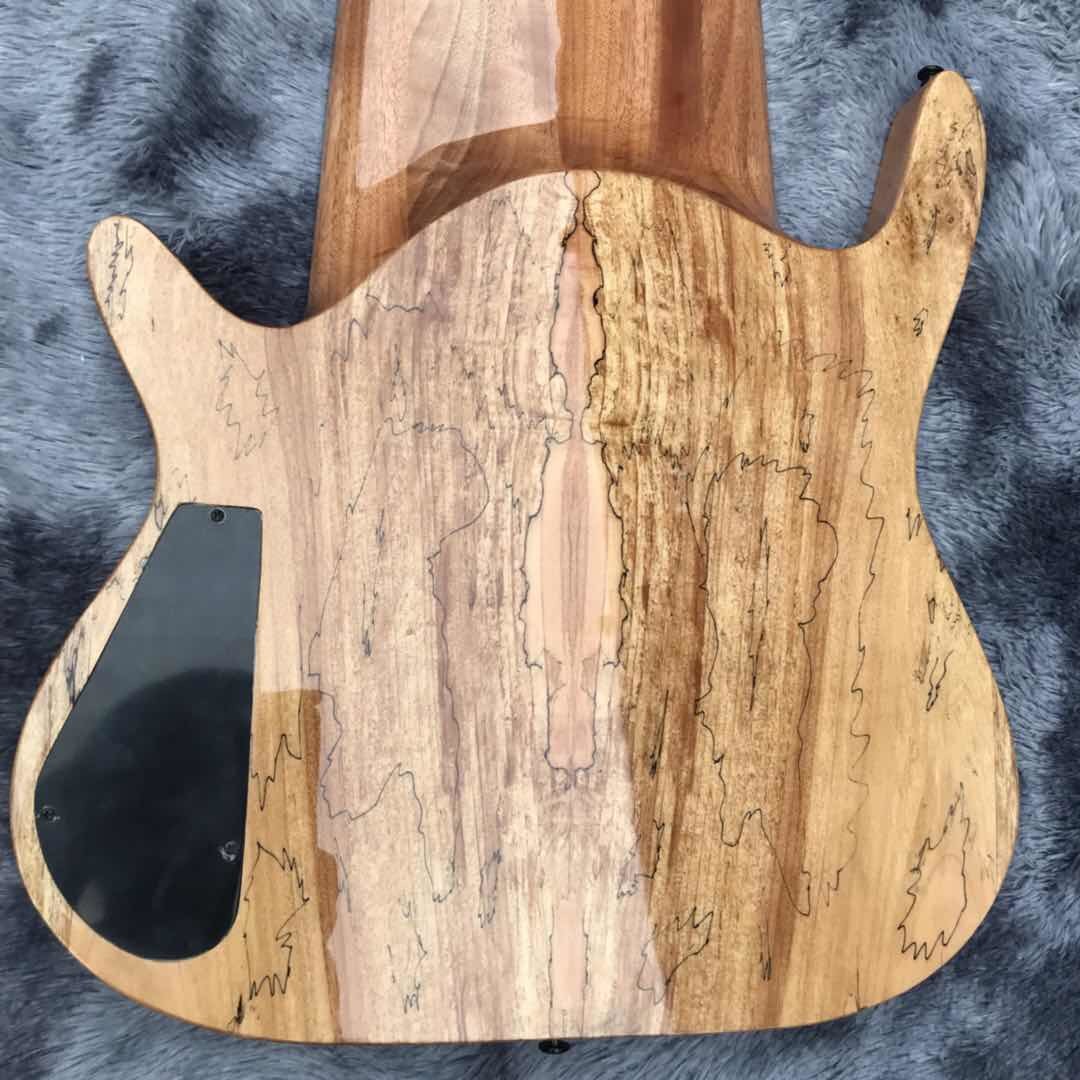 Grand 17 strings bass guitar mahogany body neck rosewood fingerboard wireless inlay logo and shape can be customized