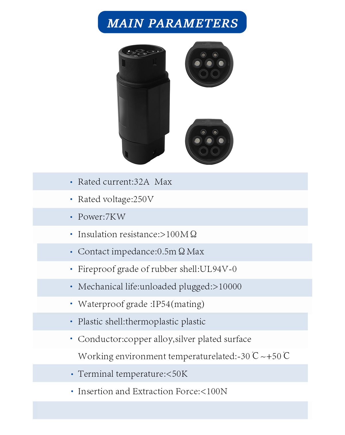 16A Electric Car Charging Connector Outlet Plug Outlet Adapter for 220V Type2 EV Charging Retrofit/Upgrade Performance