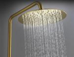 Gold Exposed 40degree Bath Shower Faucet Set With Hand Shower