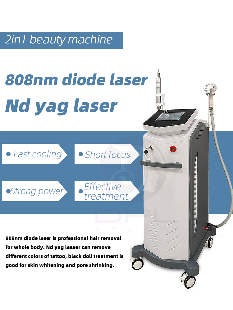 2 In 1 Diode Laser Hair Removal And Picosecond Laser Tattoo Remove Beauty Machine