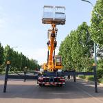 32m telescopic boom version Dongfeng aerial bucket lift aerial work platform