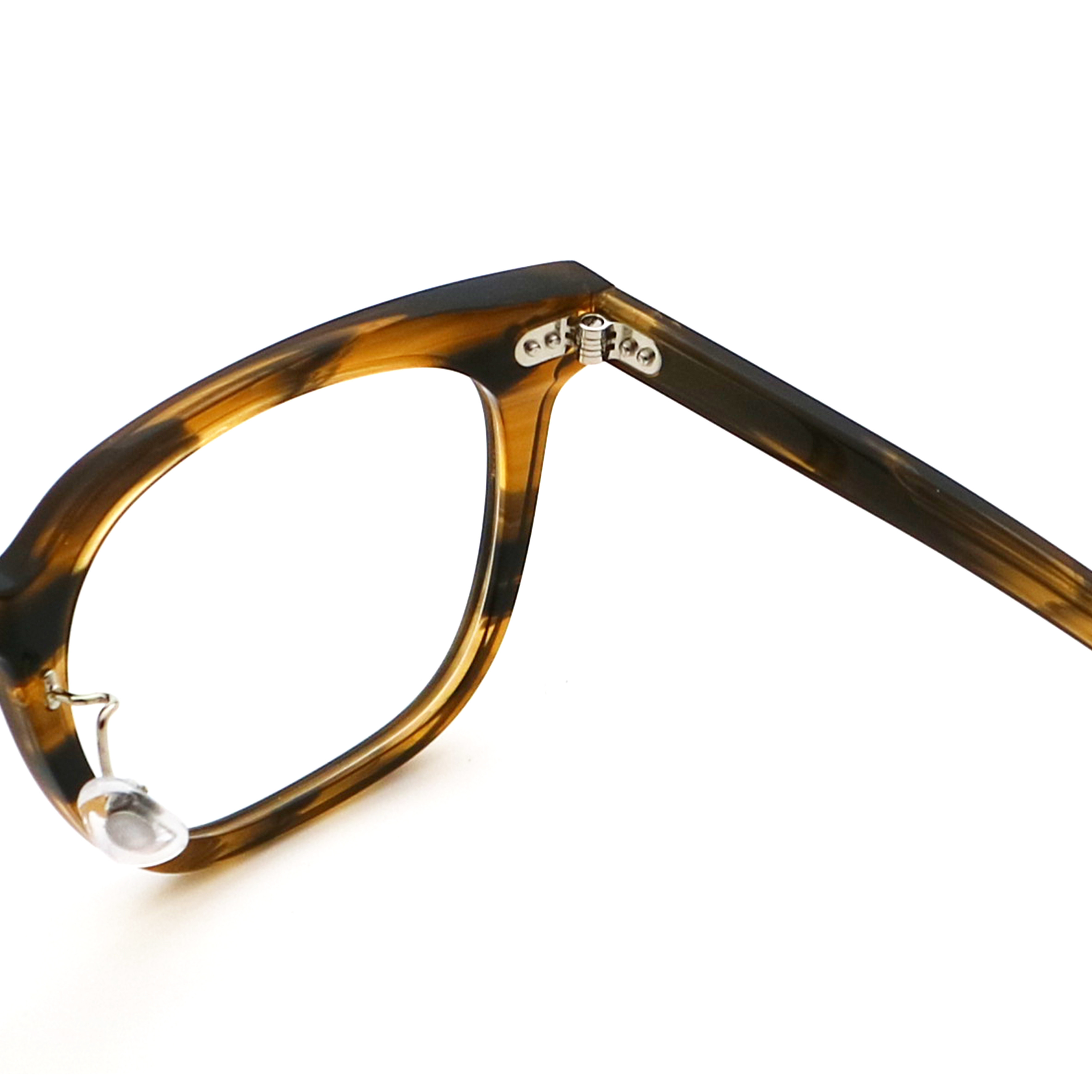 Square Pink Small Round Acetate Glasses Handmade Full-Rim Frame Personal