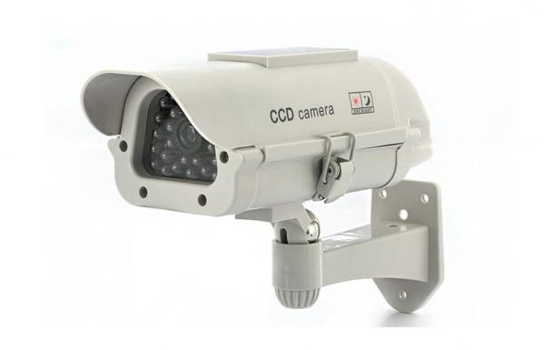Cheap CCTV Camera Accessories , Realistic Solar Powered Dummy Camera For Security for sale