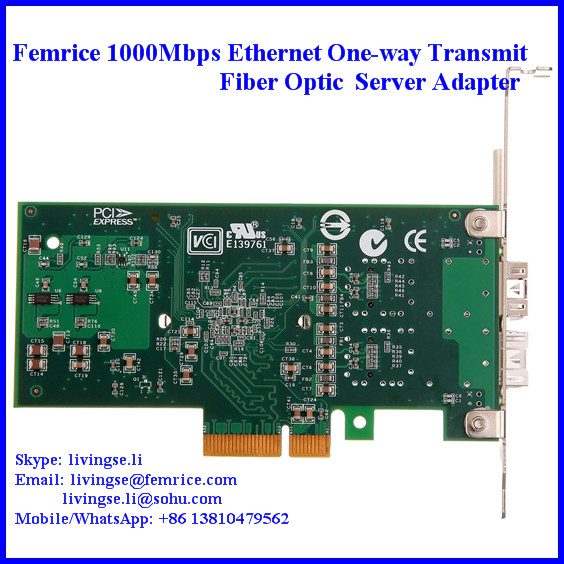 1000Mbps Gigabit Ethernet PCI Express x4 Bus Interface Single Transmit Port Server Network Adapter 1G2PF571-SFP-TX