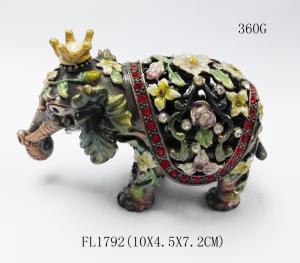 Quality HOT Selling Elephant Custom Metal Jewelry Box Cute Elephant shaped metal jewelry boxes wholesale