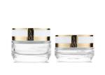 OEM ODM Luxury Empty Cosmetic Bottles 100ml 50ml Glass Cream Jar 20g 40g