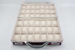 42 Watches Aluminum Storage Travel Watch Display Case Red PU Leather Aluminum